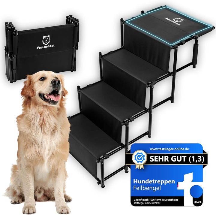 Fellbengel Klappbare Hundetreppe (Chien, Pliable)