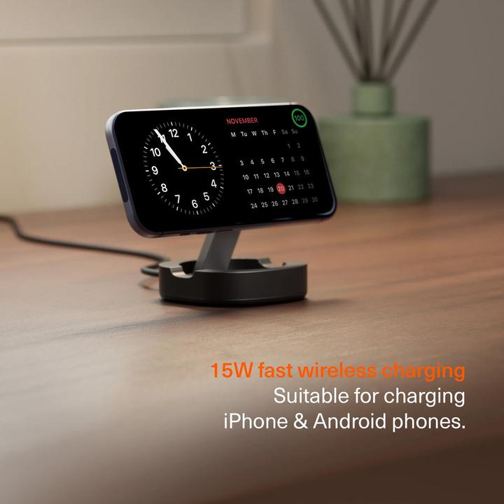Produktbild Cygnett Chargebase Qi2.0 Single Wireless Charger - Black (15 W)