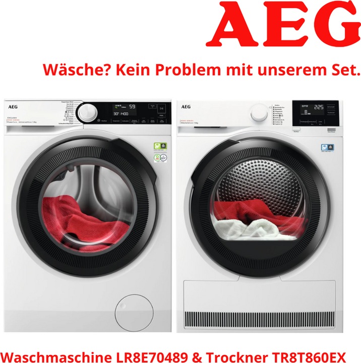 Produktbild AEG LR8E70489 Waschmaschine (Frontlader, freistehend, 9 kg, A, 1.400 U/Min, Serie 7000, ÖKO LAVAMAT) (8 kg, Links)