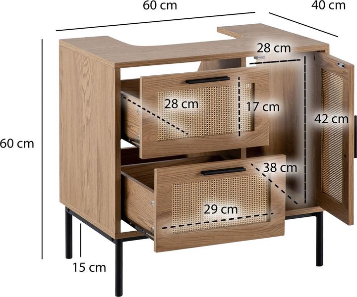 Immagine prodotto Wohnling Unità Vanity (60 x 40 x 60 cm)
