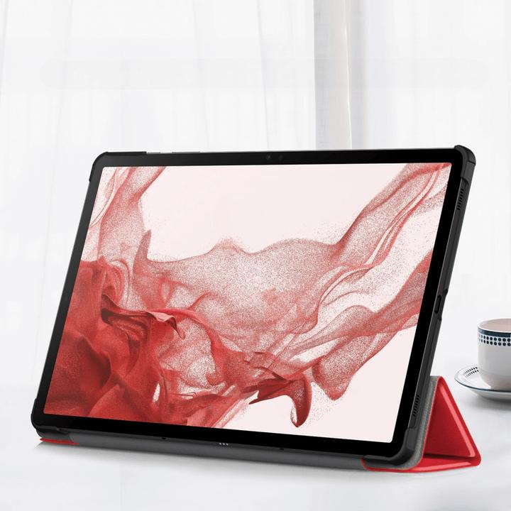 Actual product image Cover-Discount Galaxy Tab S9+ - Tri-fold Smart Case red (Galaxy Tab S9+, Galaxy Tab S10+)