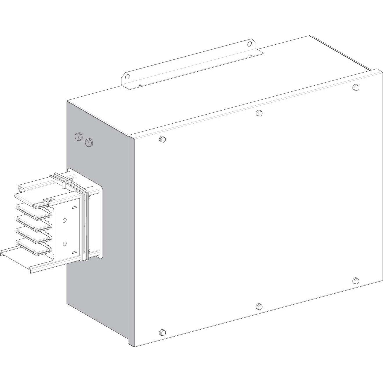 Schneider Electric, Verteilerschrank Zubehör, SE KSA630ABG4 Endeinspeisekasten 630A links