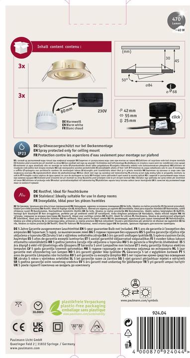 Produktbild Paulmann Einbauleuchte Nova Set (470 lm)
