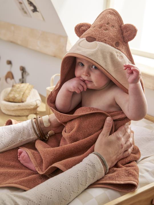 Actual product image Vertbaudet Baby Geschenk-Set: Badecape & Waschhandschuh IGEL