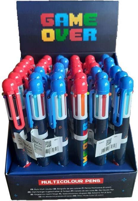 Image du produit Puckator Stylo multicolore Game Over (6 couleurs) (16x)