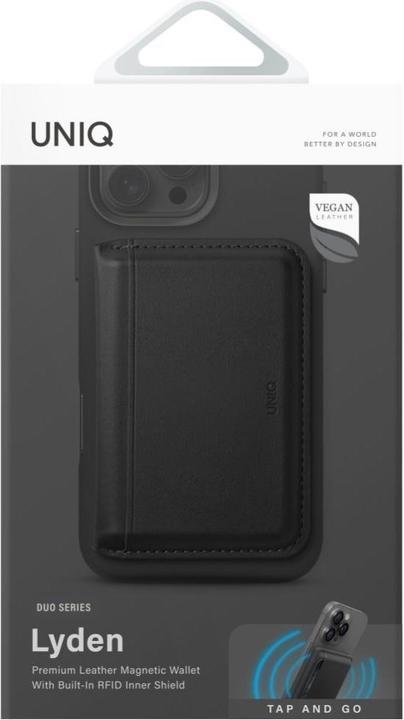 Produktbild Uniq Lyden DS RFID Magnetic Wallet with Phone Stand - Black