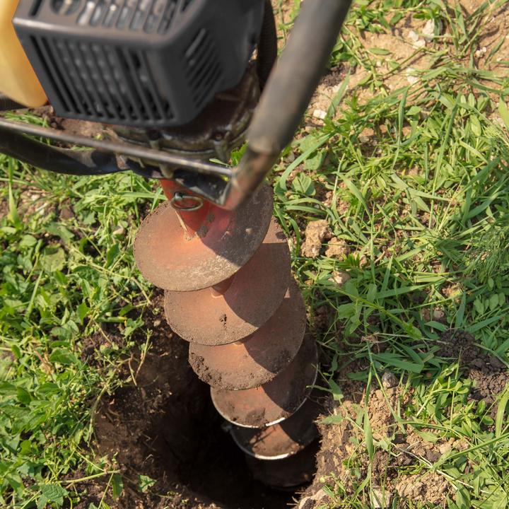 Actual product image Wiltec Petrol Ground Drill Set 1.4kW 1.9HP including Earth Auger Drill Bit 100mm