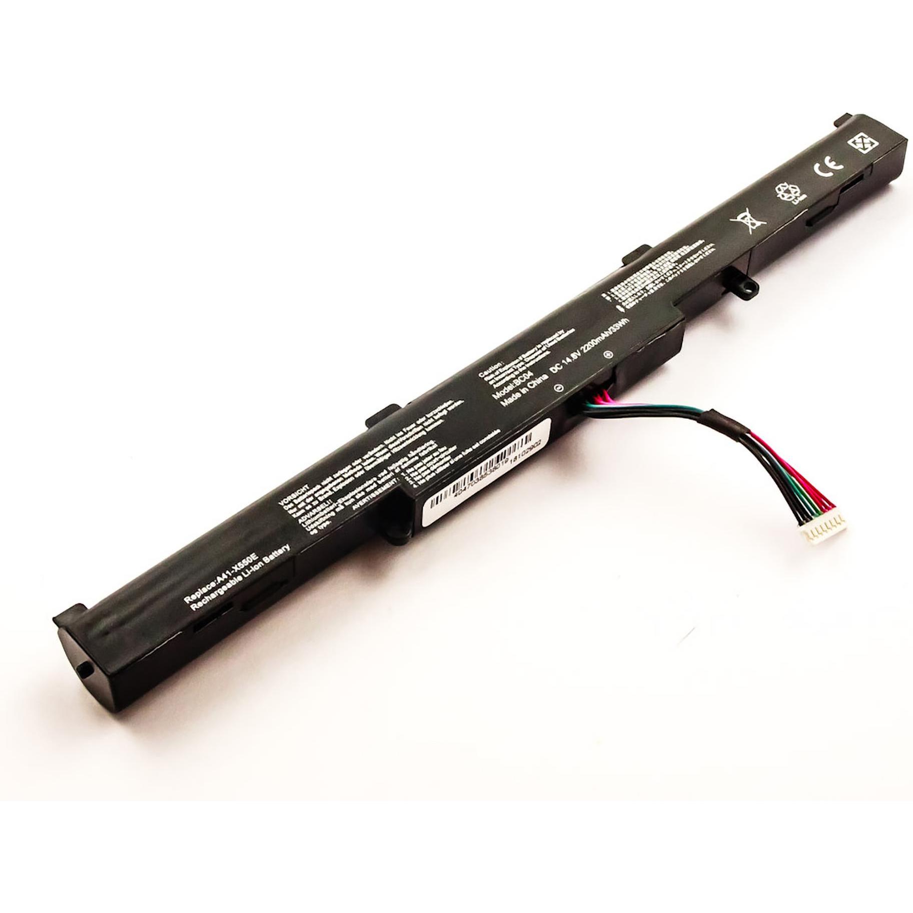 AGI Akku kompatibel mit Asus VivoBook X751LN-TY047H - Akku - 2.200 mAh (2200 mAh), Notebook Akku, Schwarz