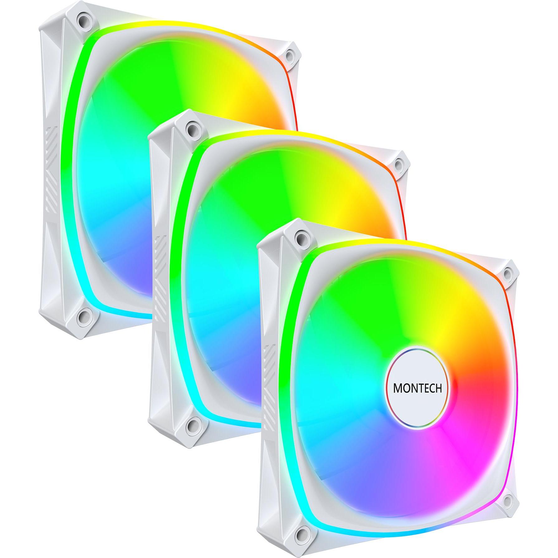 Montech RX120 PRO (120 mm, 3 x), Ventola PC, Bianco