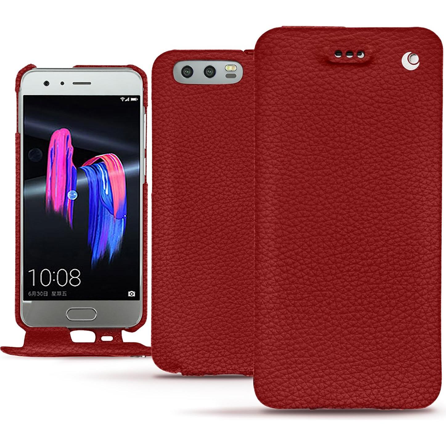 Noreve Lederschutzhülle vertikal (Honor 9), Smartphone Hülle, Rot