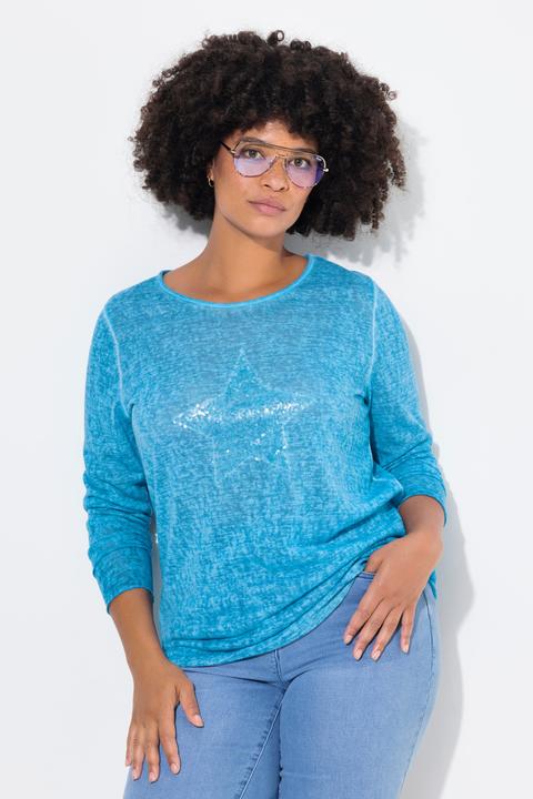 Produktbild Angel of Style T-Shirt, Basic Fit, Pailletten-Stern, Langarm (46)