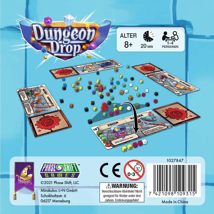 Produktbild Mirakulus 1027847 - Dungeon Drop, Brettspiel (Deutsch, 1 - 4 Spieler)