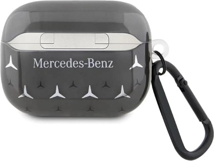 Actual product image Mercedes-Benz Mercedes MEAP28DPMGS AirPods Pro 2 cover czarny/black Large Star Pattern (Headphone sleeve)