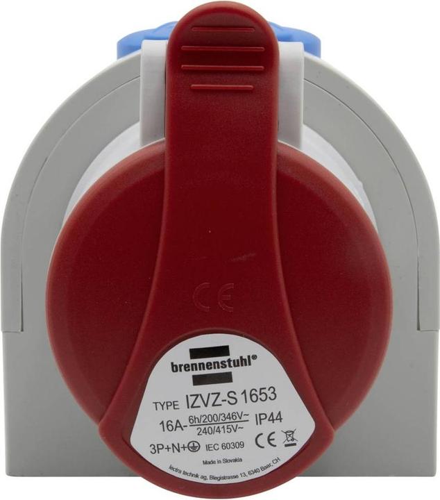 Immagine prodotto Brennenstuhl Presa a muro combinata con presa CEE 400V/16A e contatto di protezione di tipo F IP44