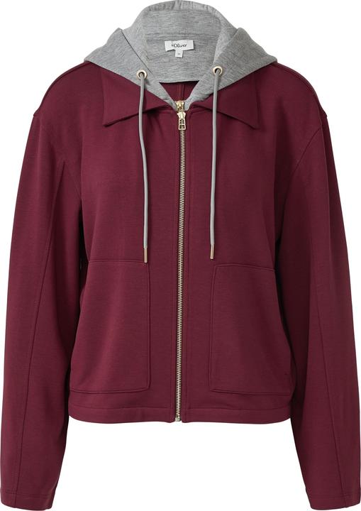 Produktbild s.Oliver Sweatshirt Scuba-Sweatjacke mit herausnehmbarem Einsatz (32)