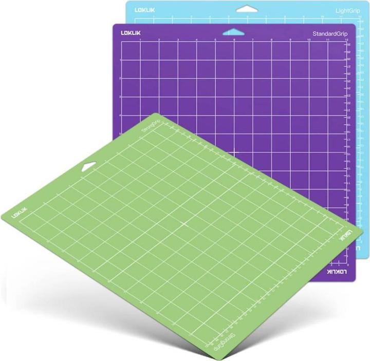 Actual product image Loklik Cutting Mat Fabric Grip - Pack of 3 - bundle (green,purple,blue)