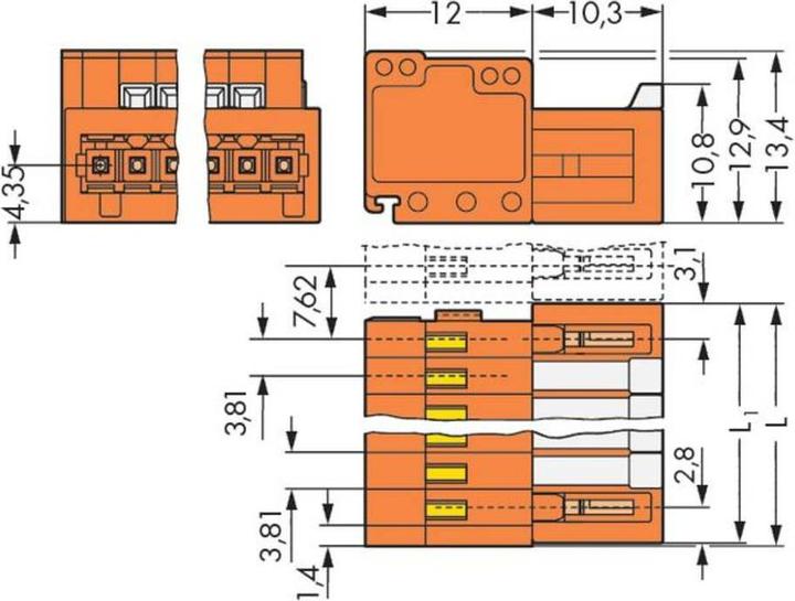 Actual product image Wago Pin header