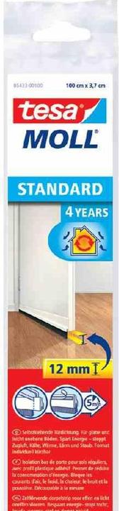 Produktbild tesa tesamoll STANDARD Türdichtschiene, selbstklebende Türdichtung für glatte Böden