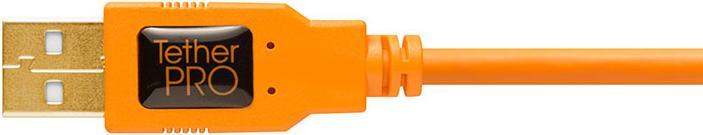 Actual product image Tether Tools Cable TetherPro USB 2.0 to USB 2.0 Micro-B 8-Pin, 4.6 m Org (4.60 m, USB 2.0)
