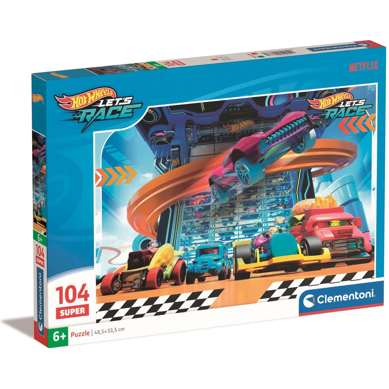 Clementoni Mehrfarbig Pzl Super 104 Hotwheels (104 Teile)