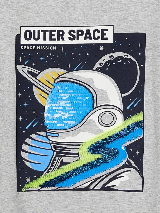 Produktbild Vertbaudet Jungen T-Shirt mit Paillettenmotiv (92)