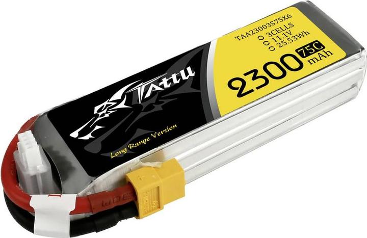 Immagine prodotto Gens Ace Pacco batteria TATTU 2300mAh 11.1V 75C 3S1P Lipo con XT60 (11.10 V, 2300 mAh)