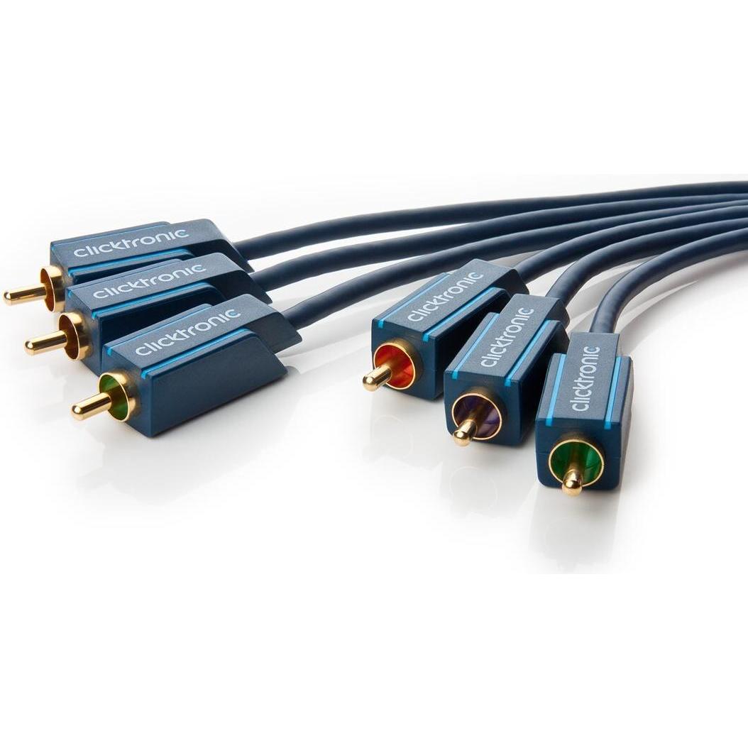 clicktronic Component Video — Composite Video (10 m, Cinch), Cavo audio