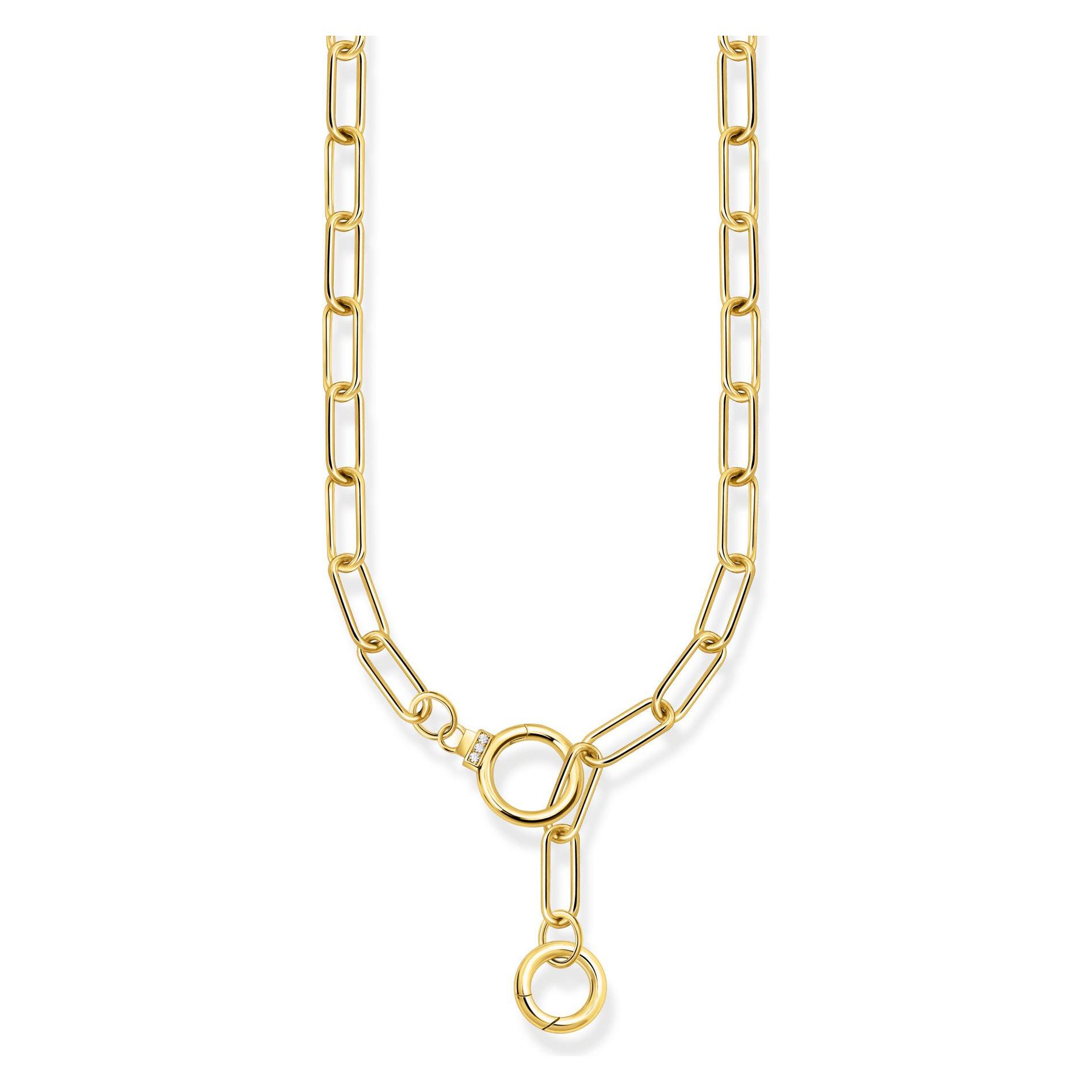 Thomas Sabo, Halsschmuck, Gliederkette, (750 Gelbgold Vergoldung, 925 Sterlingsilber)