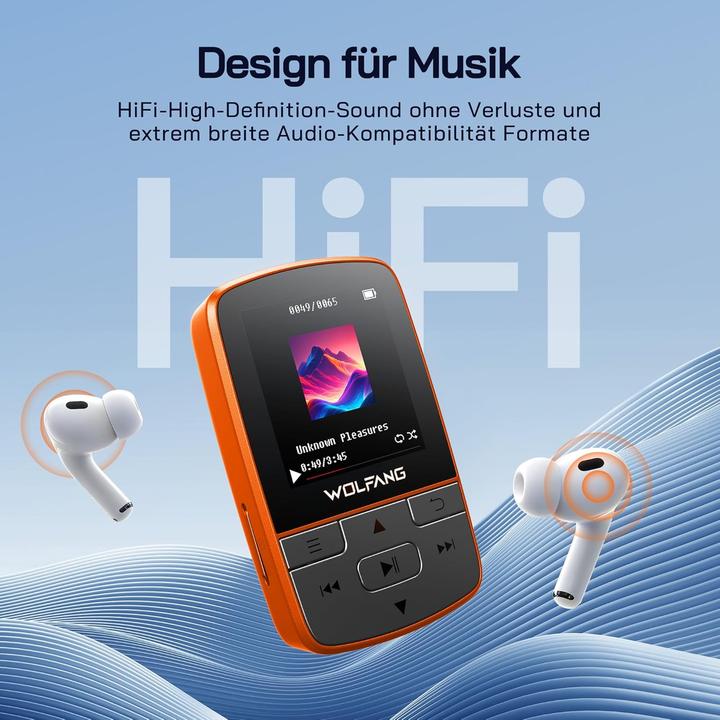 Produktbild Wolfang MP3-Player mit Sportclip (64 GB)