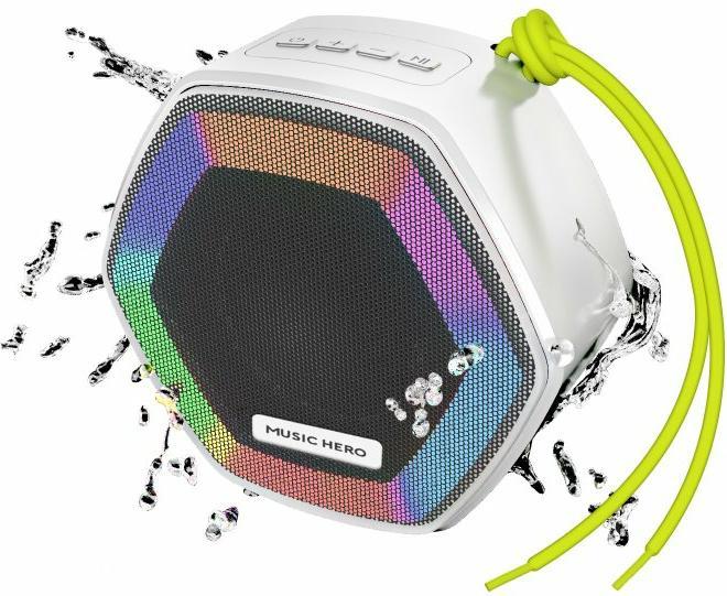 Produktbild SBS MUSIC HERO IBIZA wasserfester Bluetooth Lautsprecher mit mehrfarbigen LEDs (3 h)