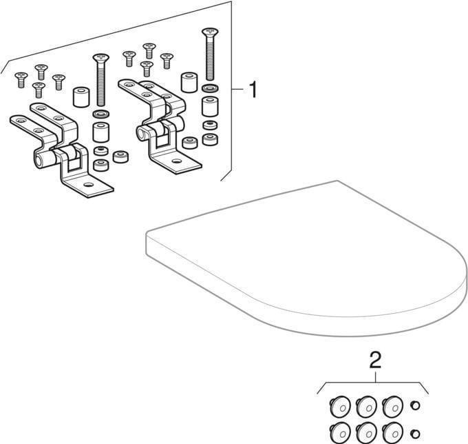 Produktbild Geberit WC-Sitz COURREGES mit Deckel, passend zu WC 203100 weiss