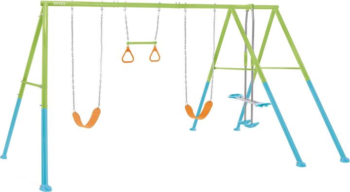 Intex Four Feature Swing Set (Color) Measurement: 467cmX254cmX211cm, Item Number 44130