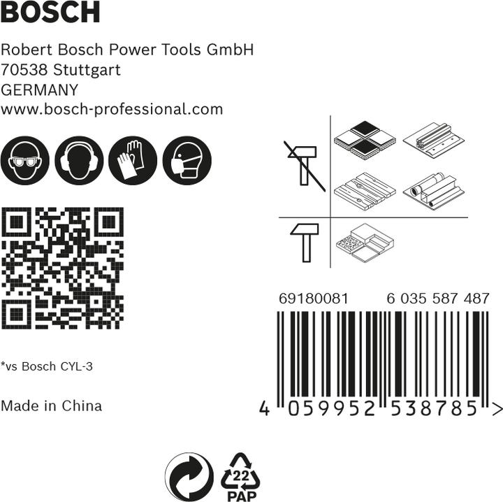 Produktbild Bosch Professional Zubehör EXPERT HEX-9 MultiConstruction Bohrer-Set, 4/5/6/6/8 mm, 5-tlg. (8 mm, 5 mm, 6 mm, 4 mm)