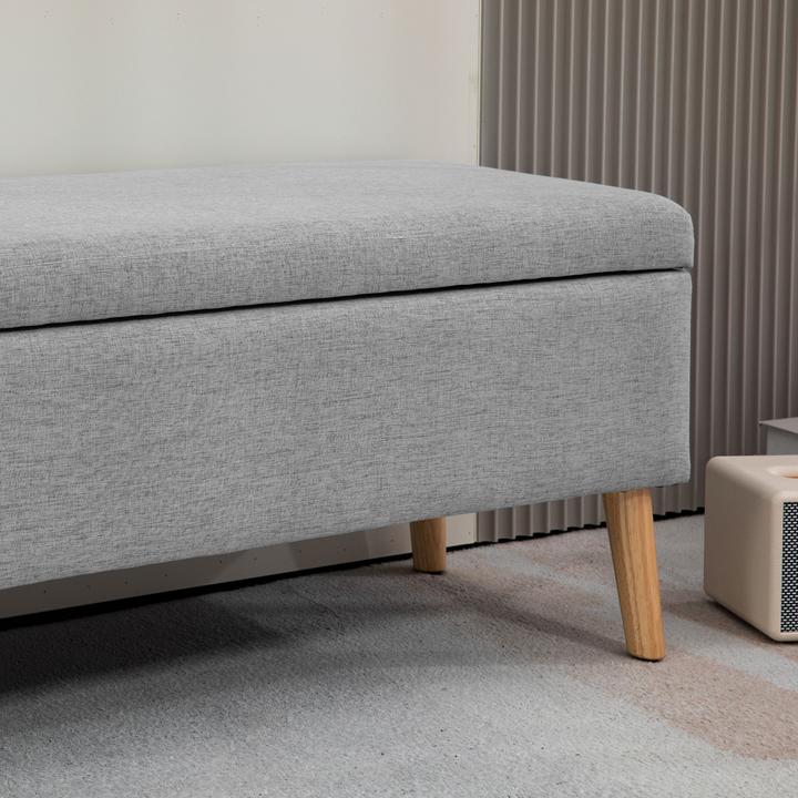 Actual product image Homcom Sitzbank Polyester, Kautschukholz Grau (39 cm)