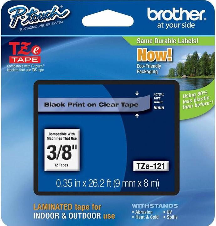 Produktbild Brother TZe-121 (0.90 cm, Transparent)