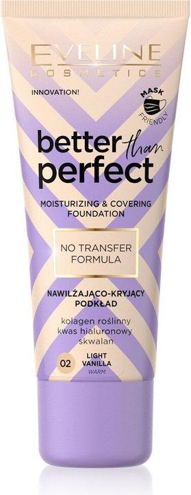 Eveline EVELINE Better Than Perfect nawilżająco-kryjący podkład do twarzy 02 Light Vanilla 30ml (02 Lichte vanille)