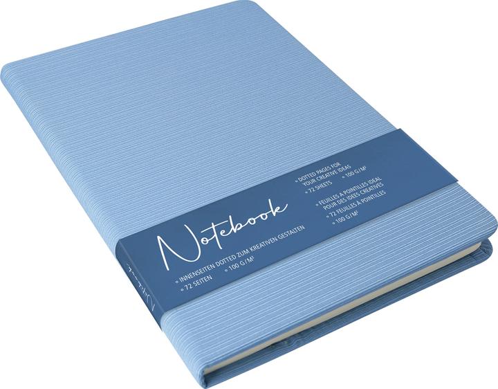 Image du produit Online Notebook Retro A5 08373/6 bleu, 72 feuilles, dotted (A5, Pointillés)