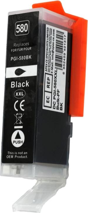 Hermex Alternative Tintenpatrone zu Canon PGI-580PGBK XXL (PGBK)