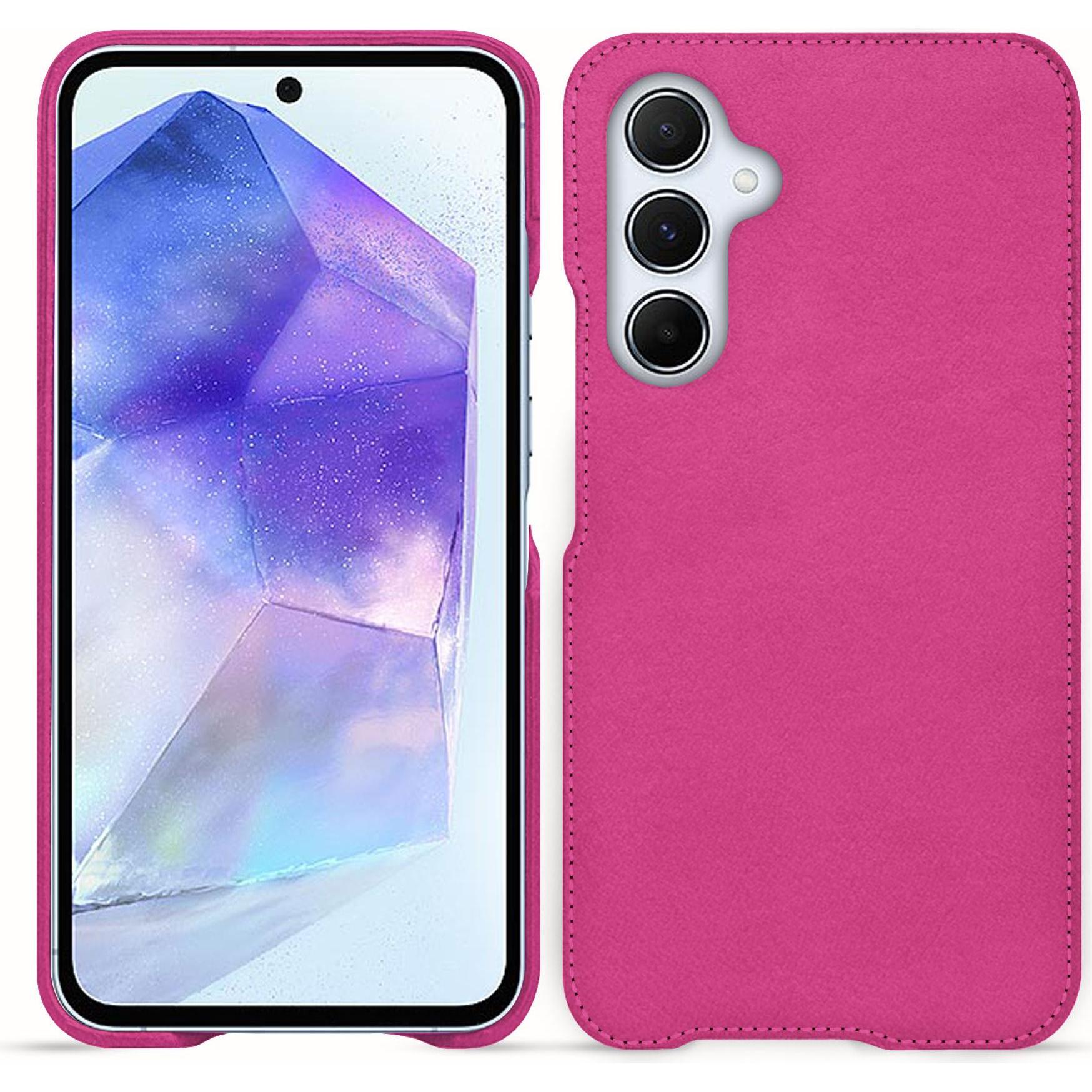 Thumbnail - Noreve Lederschutzhülle (Samsung Galaxy A55), Smartphone Hülle, Rosa