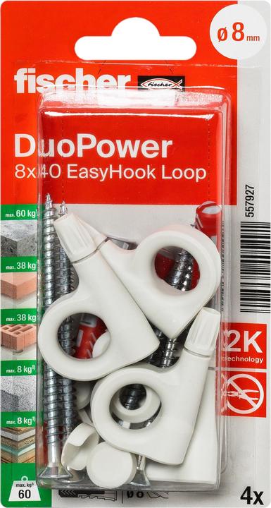 Produktbild Fischer DuoPower 8x40 EasyHook Loop K (4 Stk.)