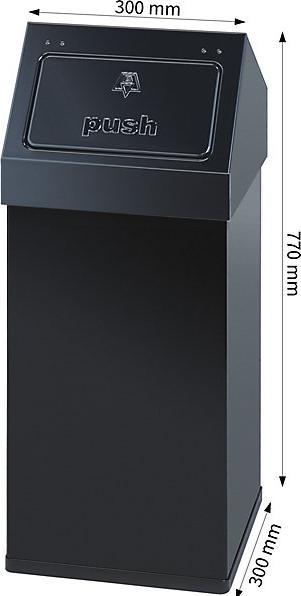 Immagine prodotto kaiserkraft Cestino per materiali riciclabili con coperchio a pressione (55 l)
