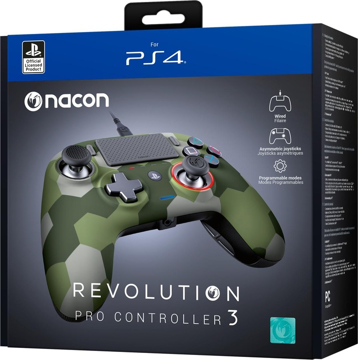Immagine prodotto Bigben Joypad Nacon Revolution Pro Controller V3 Camo Green (PC, PS4)