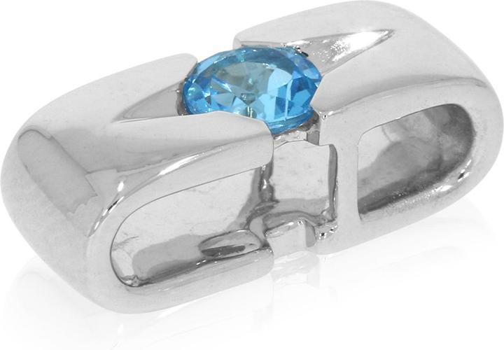Image du produit Xen Pendentif avec 5 mm Swiss Blue Topaze env. 0,54 ct. rhodié (Taille unique, Argent 925)