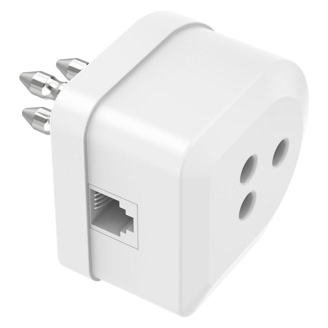 BIGtec Adattatore TAE per telefono, presa TAE-F su RJ11/RJ14 6P4C, adattatore per telefono, rete fissa, router modem splitter cavo telefonico, 0,2 m, nero