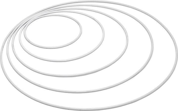 Produktbild Rayher Metallringe beschichtet, 15cm, wei