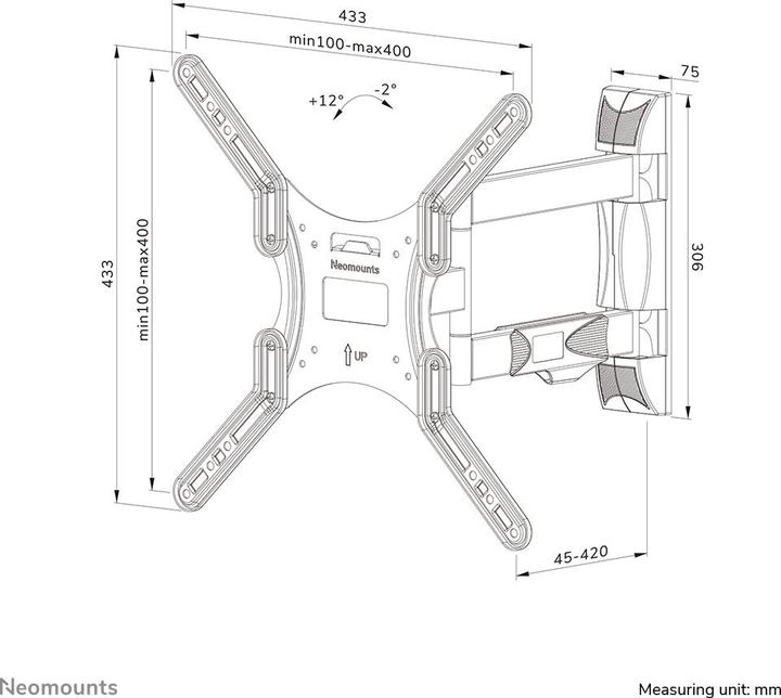 Produktbild Neomounts WAH 1TFT 2Gelenk Max.35 (Wand, 35 kg, 40" - 55")