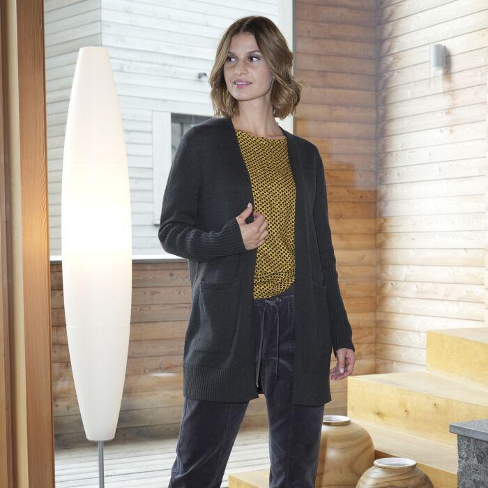 Produktbild Artime Longcardigan, verschlusslos, mit Ripp-Effekt (S)