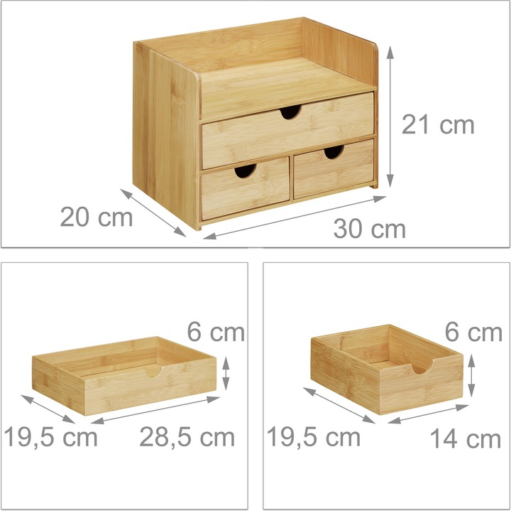 Actual product image Relaxdays Desk Organiser with Drawers
