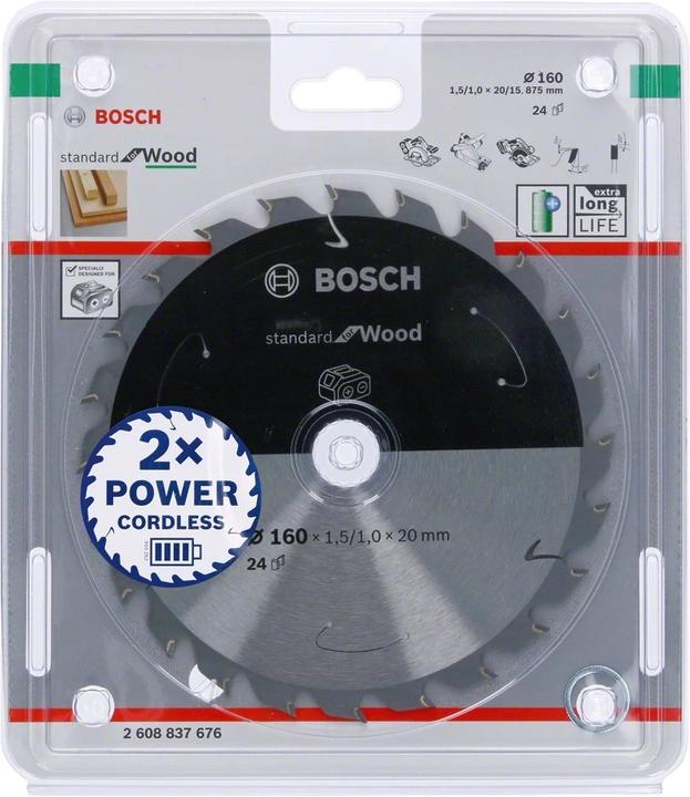 Produktbild Bosch Professional Zubehör PRO Wood cordless Kreissägeblatt, 160 x 1,5 x 20 mm