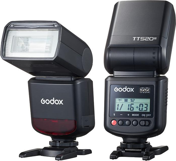 Actual product image Godox TT520III Camera Flash with LCD Screen (Plug-on flash, Nikon, Sony, Canon, Fujifilm, Panasonic, Olympus)